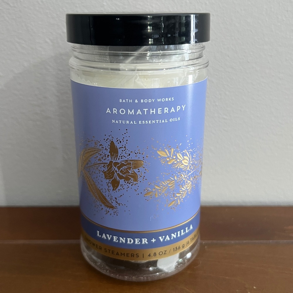 Bath & Body Works Aromatherapy Lavender Vanilla Shower Steamers 6 Count 4.8oz